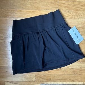 NWT small athleta black mini tennis skort with pockets